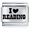 I Heart Reading Laser Italian Charm