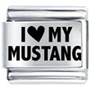 I Heart My Mustang Laser Italian Charm