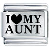 Laser I Heart My Aunt Italian Charm