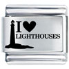 I Heart Lighthouses Laser Italian Charm