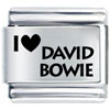 I Heart David Bowie Laser Italian Charm
