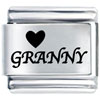 Heart Granny Laser Italian Charm