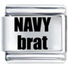 Navy Brat Laser Italian Charm