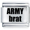 Army Brat Laser Italian Charm