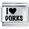 I Heart Dorks Laser Italian Charm