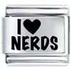 I Heart Nerds Laser Italian Charm