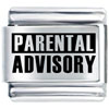 Parental Advisory Laser Italian Charm
