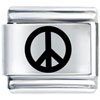 Peace  Symbol Laser Italian Charm