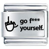 Go F Yourself Laser Italian Charm