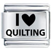 Laser I Heart Quilting Italian Charm