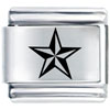 5 Point Star Laser Italian Charm