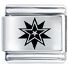 Layered Triple 5 Point Star Laser Italian Charm