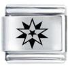 Stackable Triple 5 Point Star Laser Italian Charm