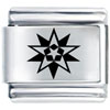 Triple 5 Point Star Laser Italian Charm
