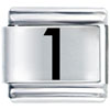 Number One Laser Italian Charm