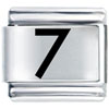 Number Seven Laser Italian Charm