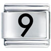 Number Nine Laser Italian Charm