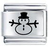 Laser Snowman Italian Charm