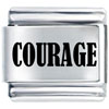 Courage Laser Italian Charm