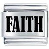 Laser Faith Italian Charm