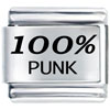 100% Punk Laser Italian Charm