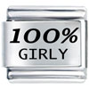 100% Girly Laser Italian Charm
