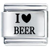 I Heart Beer Laser Italian Charm