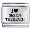 I Heart Sex On The Beach Laser Italian Charm