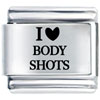 I Heart Body Shots Laser Italian Charm