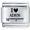 I Heart Adios M***** F***** Laser Italian Charm