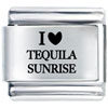 I Heart Tequila Sunrise Laser Italian Charm