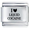 I Heart Liquid Cocaine Laser Italian Charm