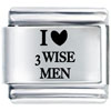 I Heart 3 Wise Men Laser Italian Charm