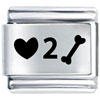 Heart 2 Bone Laser Italian Charm