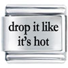 Drop It  Like  It's Hot Laser Italian Charm