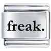 Word Freak Period Laser Italian Charm