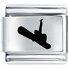 Snowboarder Snow Jump Laser Italian Charm
