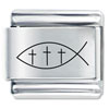 Laser Christian  Fish   Italian   Charm 