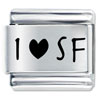 I Heart Sf Laser Italian Charm