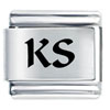 Ks Kansas State Laser Italian Charm
