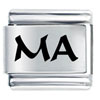 Ma Massachusetts State Laser Italian Charm