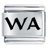 Wa Washington State Laser Italian Charm