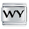 Wy Wyoming State Laser Italian Charm