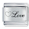 Heart Love Laser Italian Charm