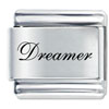 Black Dreamer Text Laser Italian Charm