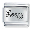 Loopy Personalized Laser Italian Charm