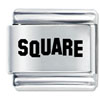 Square  Laser  Italian Charm