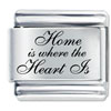  Home  Is Where The Heart Is Laser Italian Charm