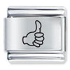 Thumbs Up Laser Italian Charm