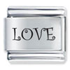 Acadian Font Love Laser Italian Charm